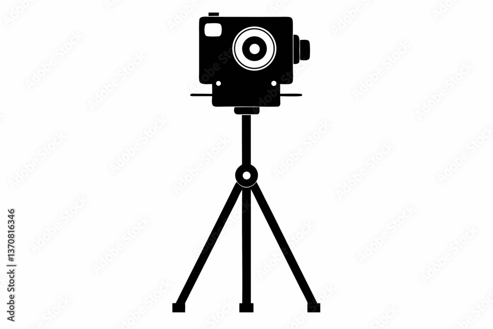 camera stand silhouette line art vector illustration camera stand silhouette line art vector illustration
