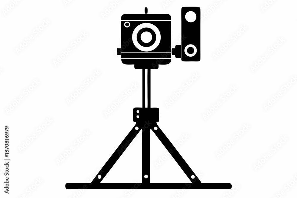 camera stand silhouette line art vector illustration camera stand silhouette line art vector illustration