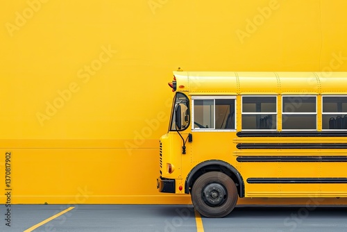 Pixel Perfect Picture of a Yellow School Bus with Black Wheels