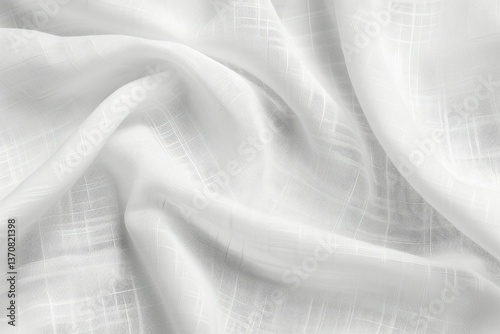 High Definition Picture of Seamless White Cotton Fabric Texture Background