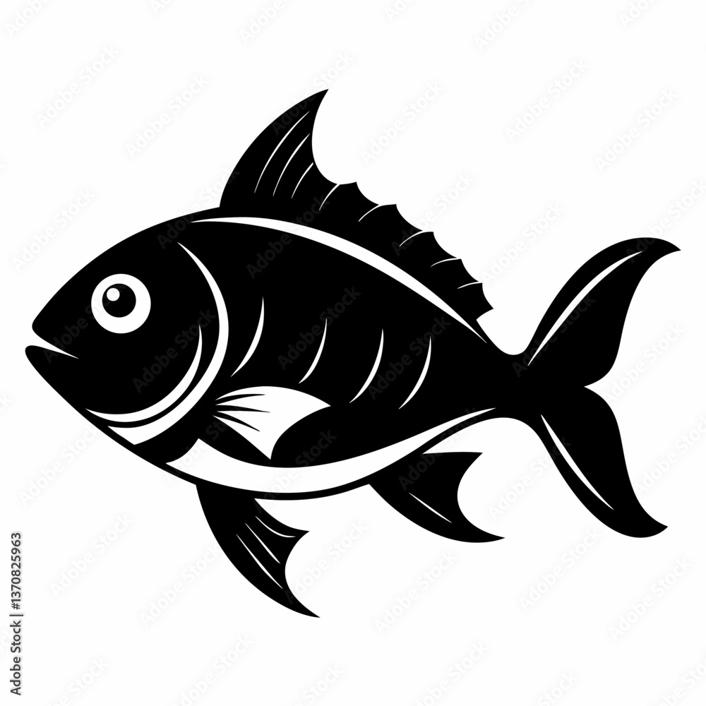 fish silhouette line art vector illustration fish silhouette line art vector illustration