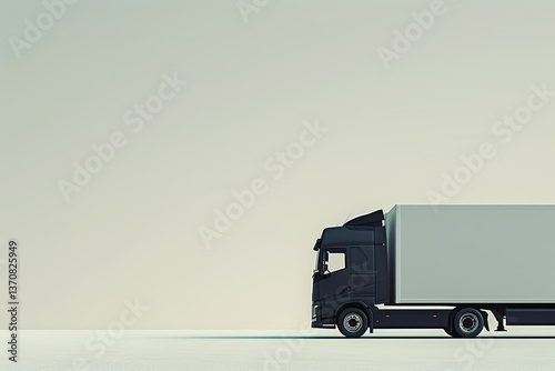 Vibrant Picture of Minimalist Truck Desgin Illustration