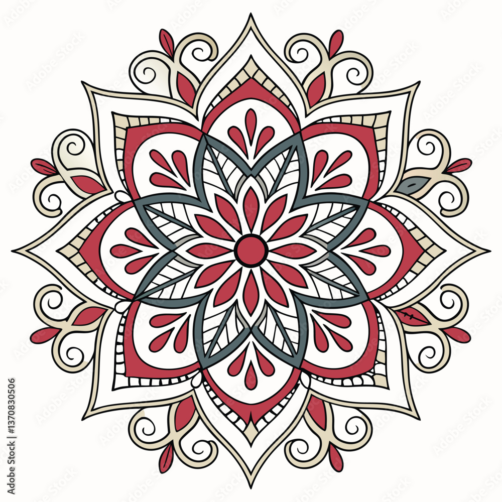 Intricate Mandala Design in Purples, Golds, and Teal, ai generated Intricate Mandala Design in Purples, Golds, and Teal, ai generated