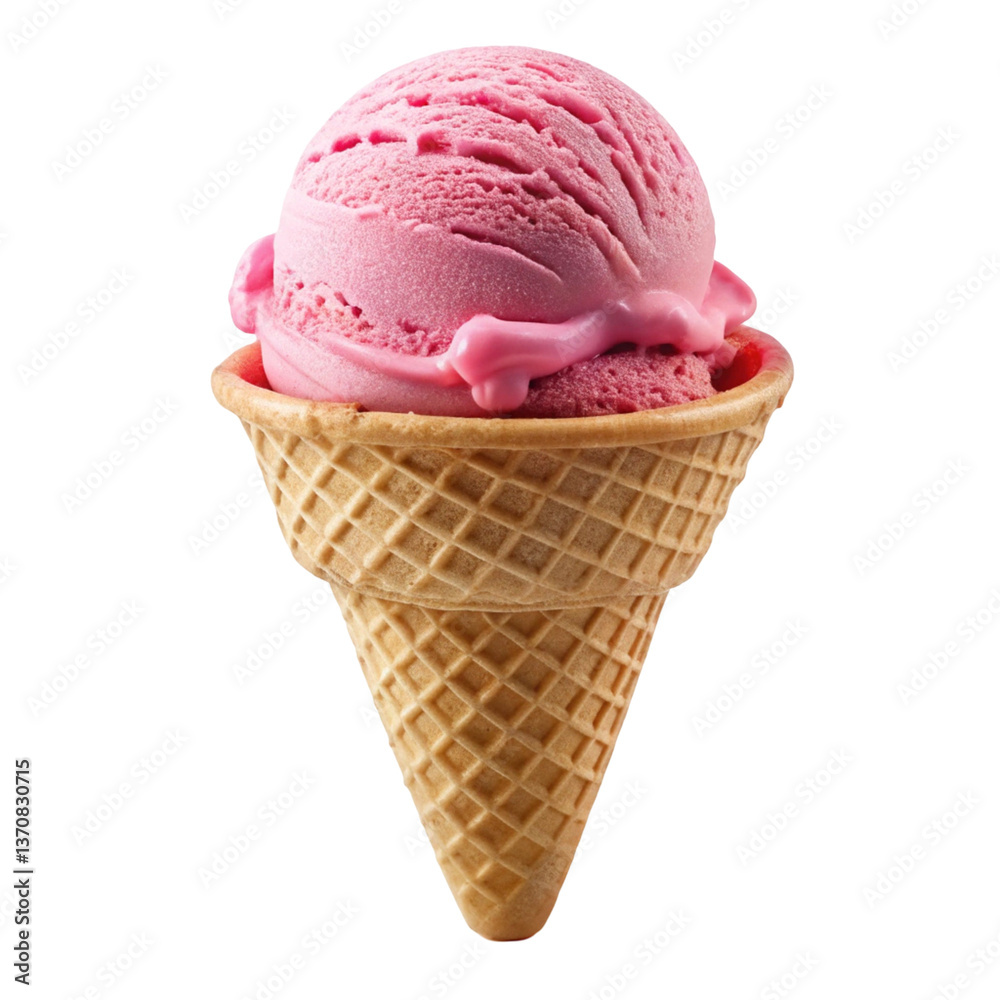 A delicious pink strawberry ice cream cone with creamy texture perfect for dessert photography and branding
A delicious pink strawberry ice cream cone with creamy texture perfect for dessert photography and branding