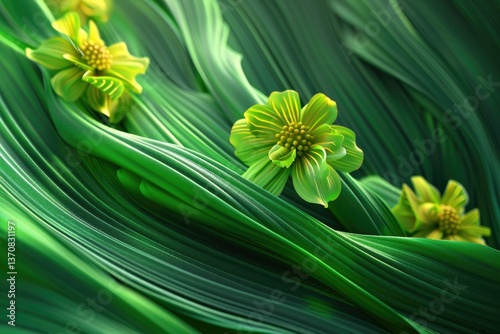 Ultra Hd Image of Folds Green Decoration Flower Texture