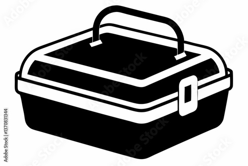 lunchbox silhouette line art vector illustration