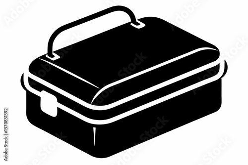 lunchbox silhouette line art vector illustration