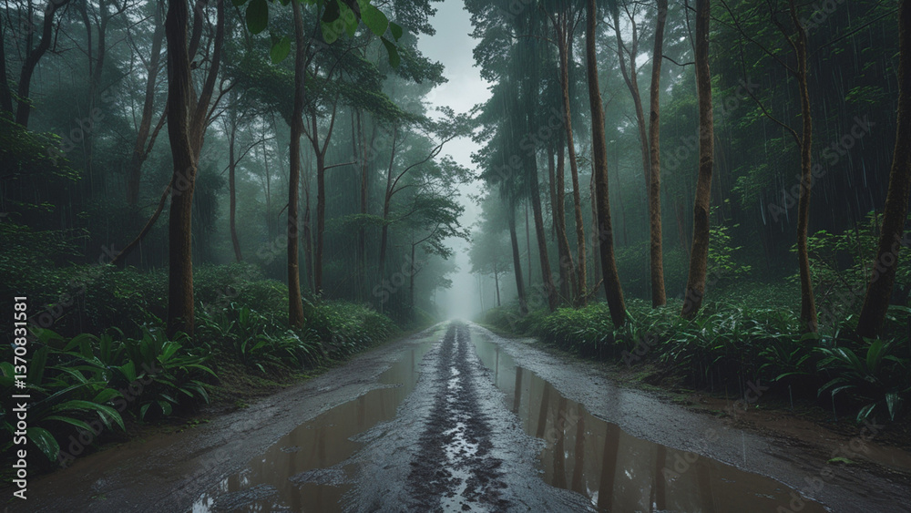 Obraz premium morning in the forest