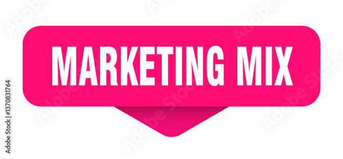 marketing mix sticker. marketing mix sign on transparent background