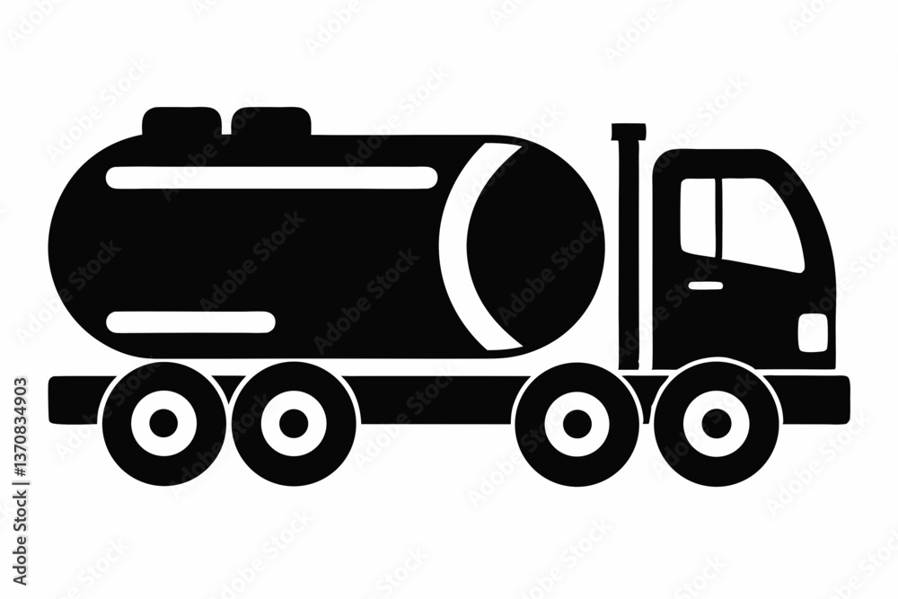 petrol tanker silhouette line art vector illustration petrol tanker silhouette line art vector illustration