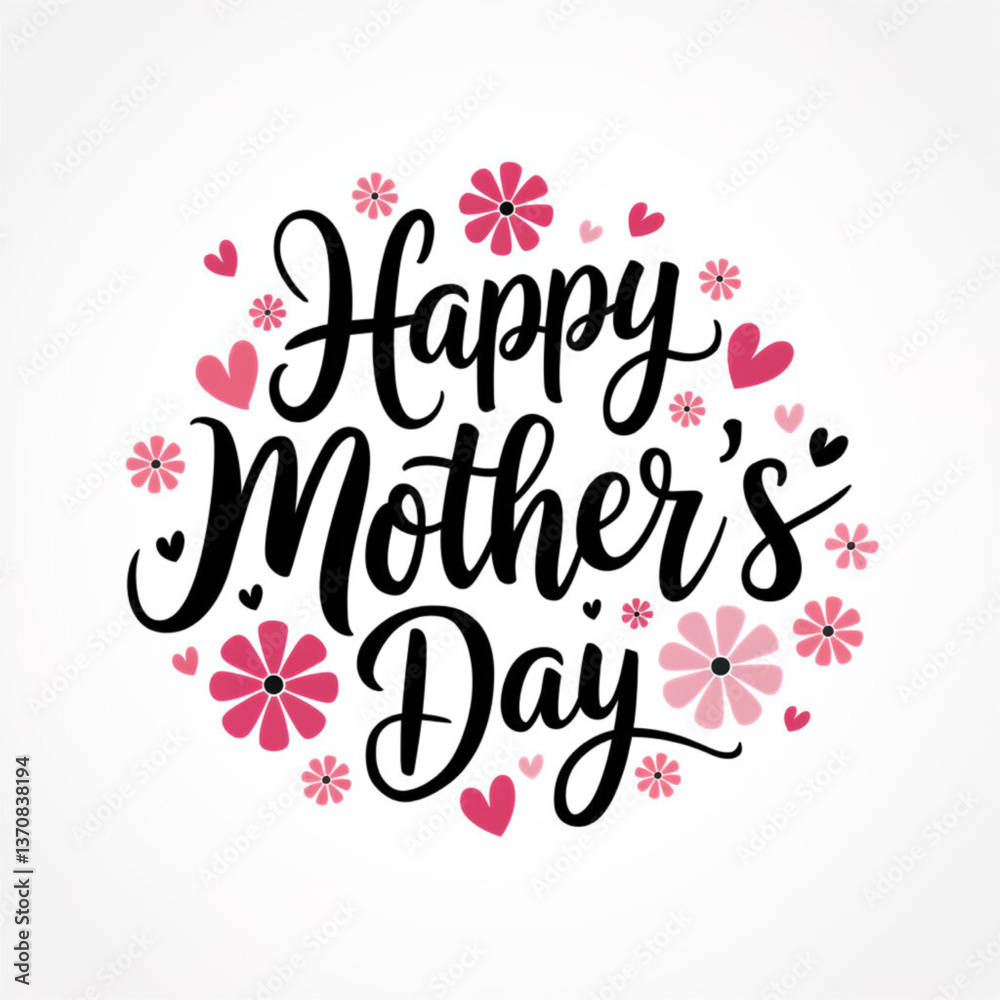 HAPPY MOTHER`S DAY lettering calligraphy banner vector background . Vector illustration on white background. Happy Mother`s Day concept HAPPY MOTHER`S DAY lettering calligraphy banner vector background . Vector illustration on white background. Happy Mother`s Day concept