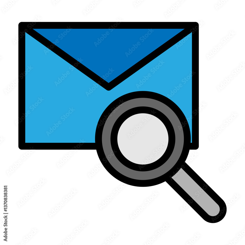 Search Mail Vector Filled Icon Design Search Mail Vector Filled Icon Design