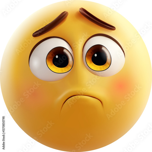 3D vector of Sad Emoji face