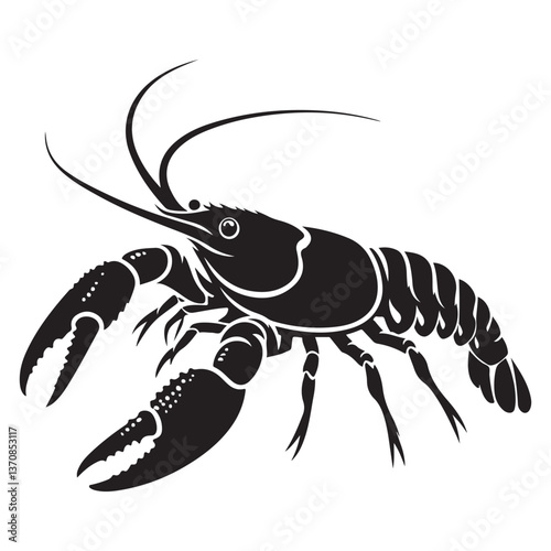 Detailed Crawfish Vector Illustration Seafood Delicacy and Culinary Design