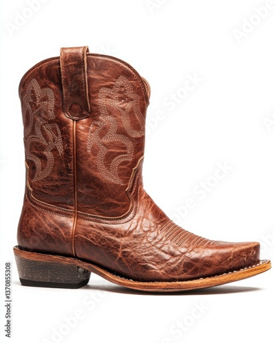 Wallpaper Mural Artisan Heritage Meets Modern Style Handcrafted Vintage Western Boot in Rich Cognac Leather - Authentic Craftsmanship for Contemporary Fashion Enthusiasts Torontodigital.ca
