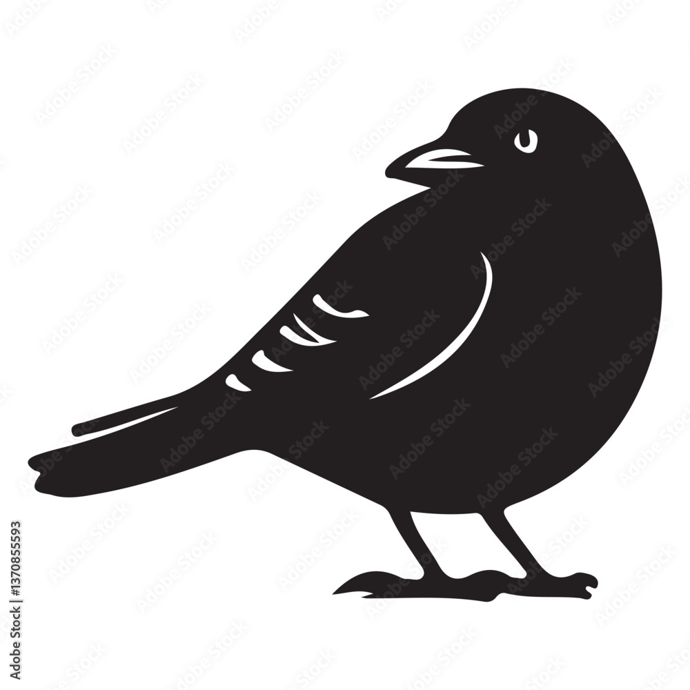 Fototapeta premium Bird Silhouette Vector Art Elegant Avian Design and Illustration