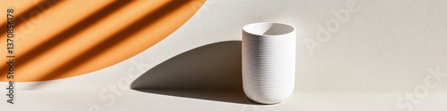 Minimalist Ceramic Vessel Architectural Shadow Play and Sustainable Design - Next-Gen Home Decor with Zen-Inspired Aesthetic for Modern Lifestyle Curation