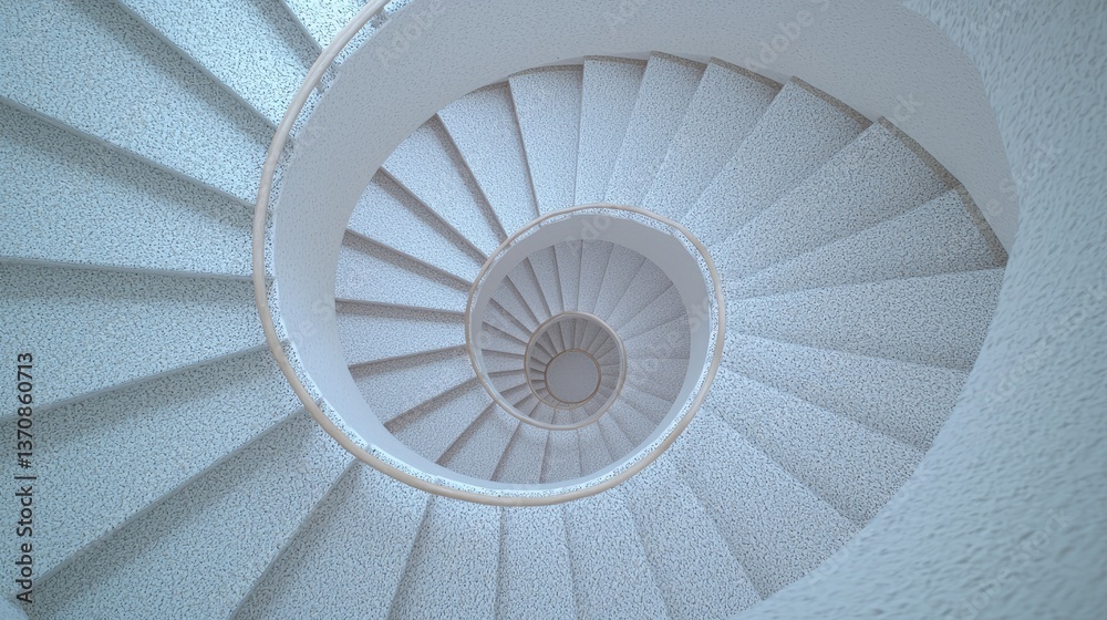 Fototapeta premium Spiral staircase ascending