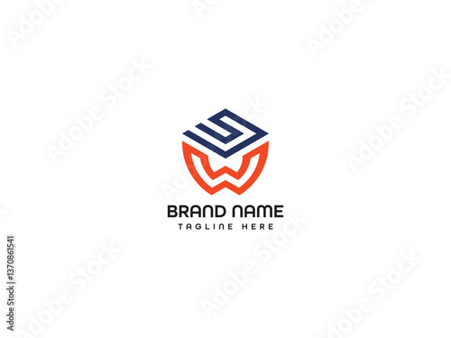 Business modern monogram letter logo design
