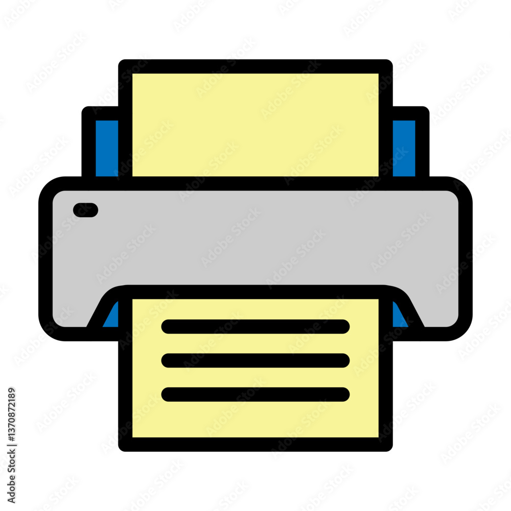 Print Vector Filled Icon Design Print Vector Filled Icon Design