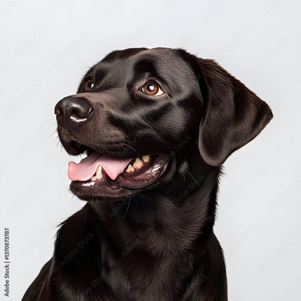 A Friendly and Loyal Labrador Retriever Dog Portrait with Professional Studio Lighting A Friendly and Loyal Labrador Retriever Dog Portrait with Professional Studio Lighting