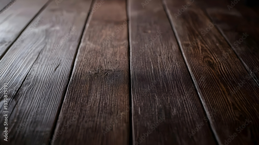 Close Up View Of Dark Brown Wooden Planks Close Up View Of Dark Brown Wooden Planks