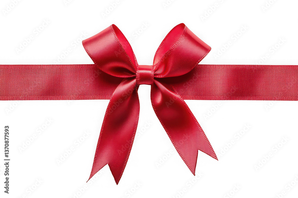 red bow isolated on white Background red bow isolated on white Background