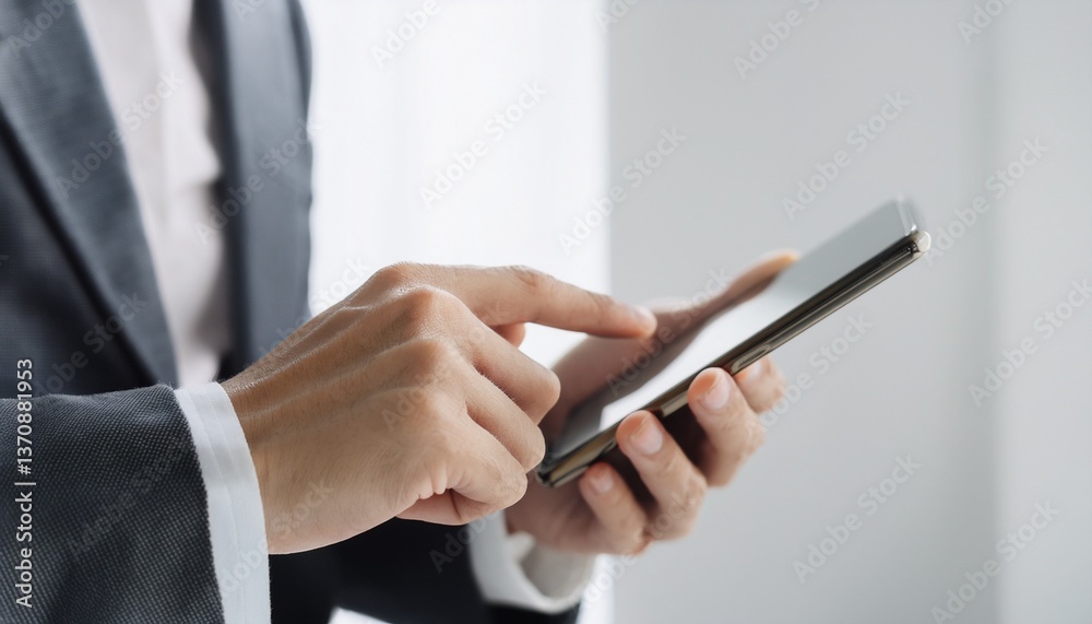 GenBusinessman checking his smartphoneerated image GenBusinessman checking his smartphoneerated image