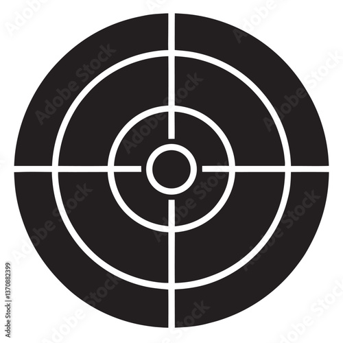 Target icon black silhouette 