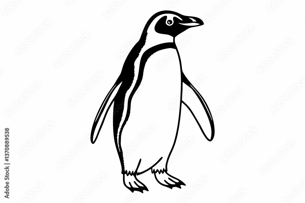 Fototapeta premium vector illustration of a penguin