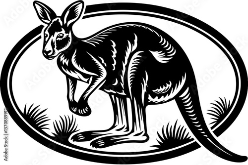 kangaroo vector silhouette
