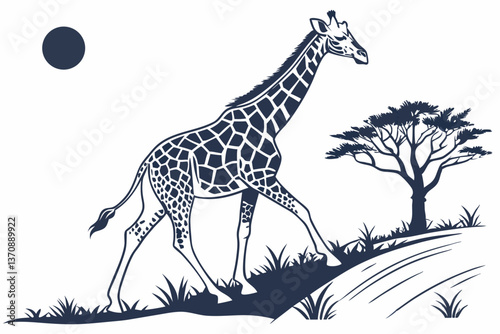giraffe in the grass