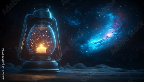 Lantern, Night Sky, Glow