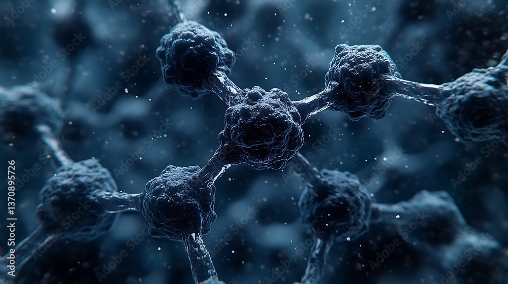 Molecular Structure with Dark Blue. Molecular Structure with Dark Blue.