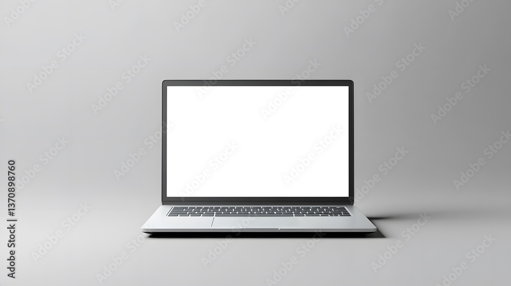 Floating Laptop with Blank Screen on Minimalist White Background: A High-Quality Image Symbolizing Modern Technology, Sleek Design, Innovation, and Professional Concepts Floating Laptop with Blank Screen on Minimalist White Background: A High-Quality Image Symbolizing Modern Technology, Sleek Design, Innovation, and Professional Concepts