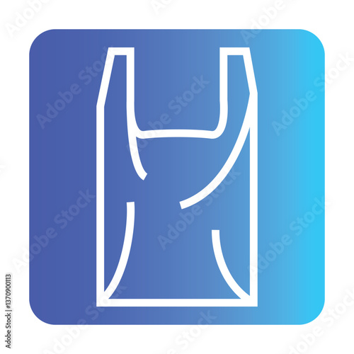Plastic or biodegradable bag line black icon. Vector isolated button.