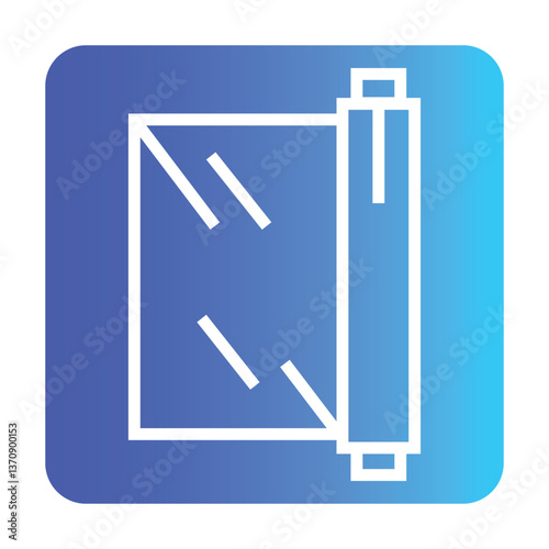 Plastic wrap line black icon. Vector isolated button.