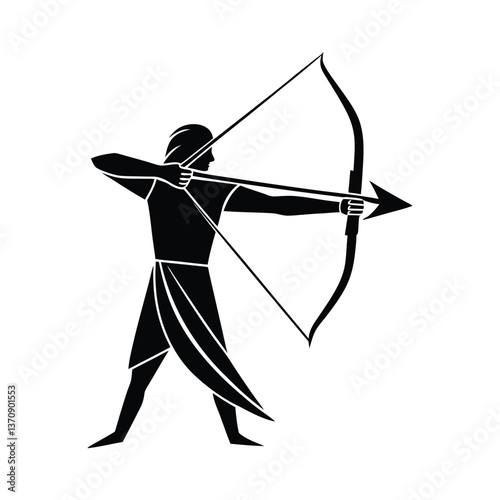 Archer Silhouette Vector art illustration