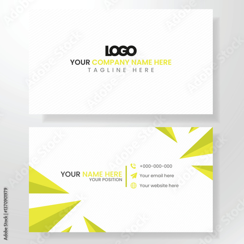 yellow business crad mockup template