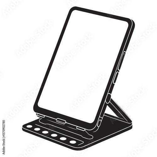 Modern Tablet Device with Adjustable Stand for Enhanced Productivity