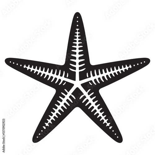 Unique Silhouette Starfish Design for Coastal and Nautical Themes