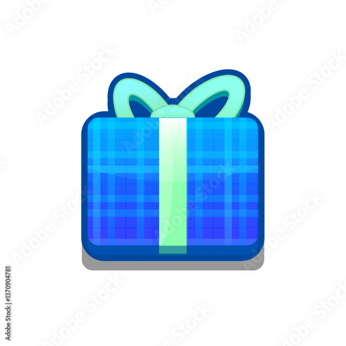 A vibrant, cartoon-style gift box icon with ribbon. Perfect for games, apps, loot crates, rewards, or in-game purchases. Enhance your UI with this eye-catching present icon