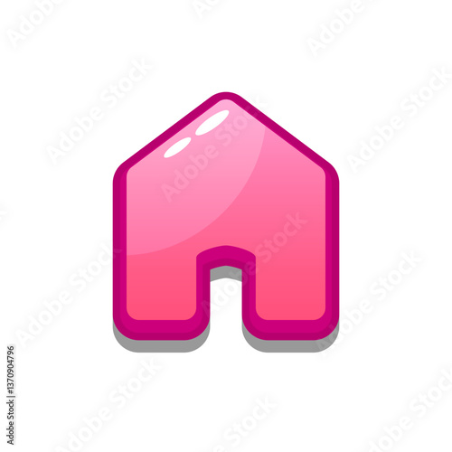 A vibrant, cartoon-style house icon. Perfect for games, apps, loot crates, rewards, or in-game purchases. Enhance your UI with this eye-catching present icon