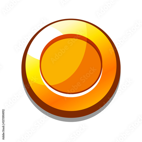 Icon gold coins casual, cartoon-style. Perfect for games, apps, loot crates, rewards, or in-game purchases.