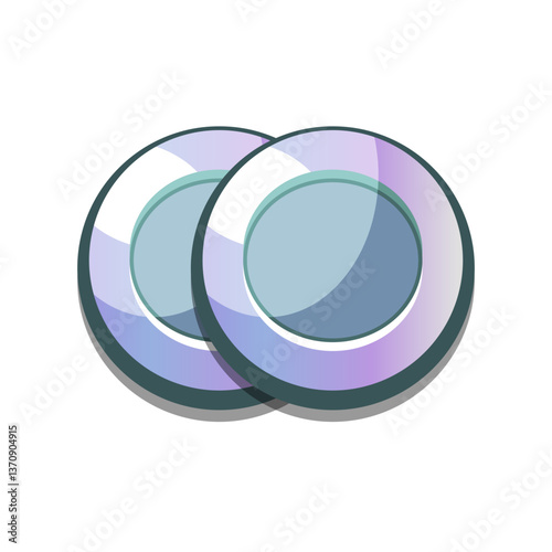 Icon silver coins casual, cartoon-style. Perfect for games, apps, loot crates, rewards, or in-game purchases.