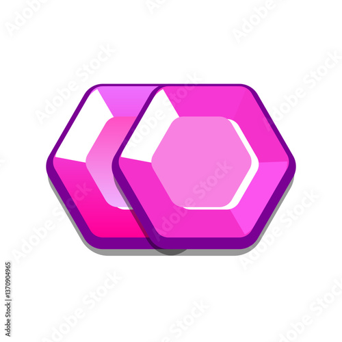 Icon diamonds, gems, casual, cartoon-style. Perfect for games, apps, loot crates, rewards, or in-game purchases.