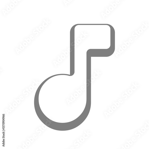 White simple icon music. Perfect for games, apps, loot crates, rewards, or in-game purchases.