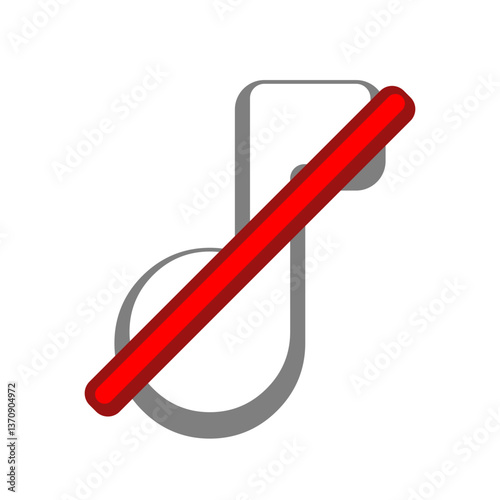 White simple icon music off. Perfect for games, apps, loot crates, rewards, or in-game purchases.