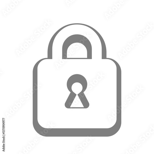 White simple icon lock. Perfect for games, apps, loot crates, rewards, or in-game purchases.