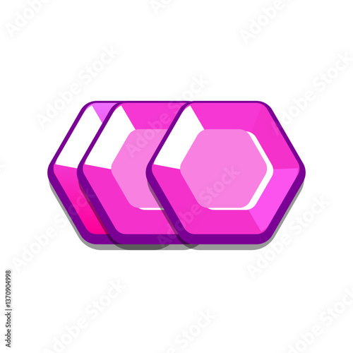 Icon diamonds, gems, casual, cartoon-style. Perfect for games, apps, loot crates, rewards, or in-game purchases.
